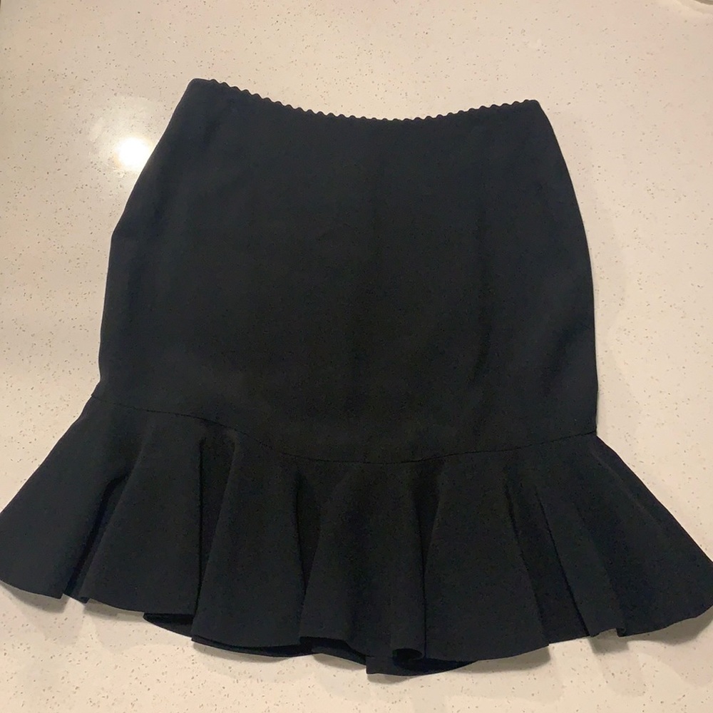 Alexander McQueen Black Flounce Skirt
